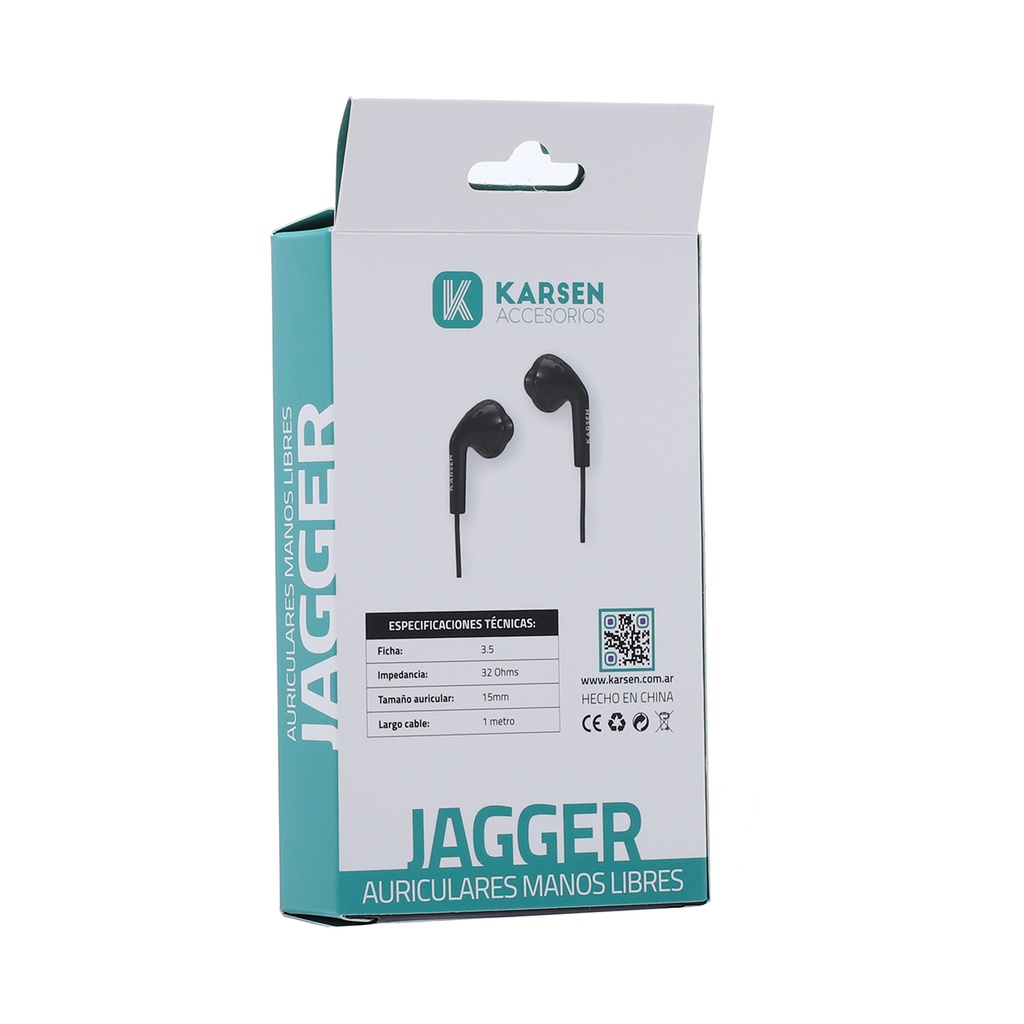 Auricular In Ear Jagger Negro