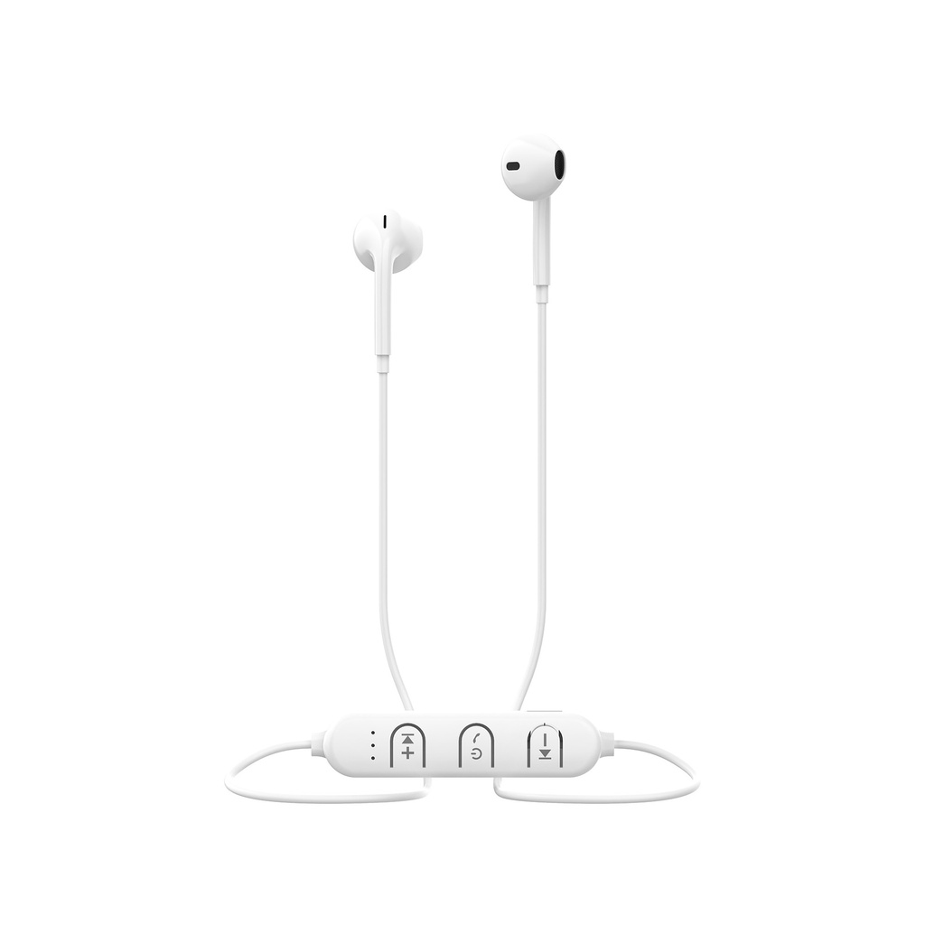 Auricular BT Deportivo Ear Buds Gym Blanco
