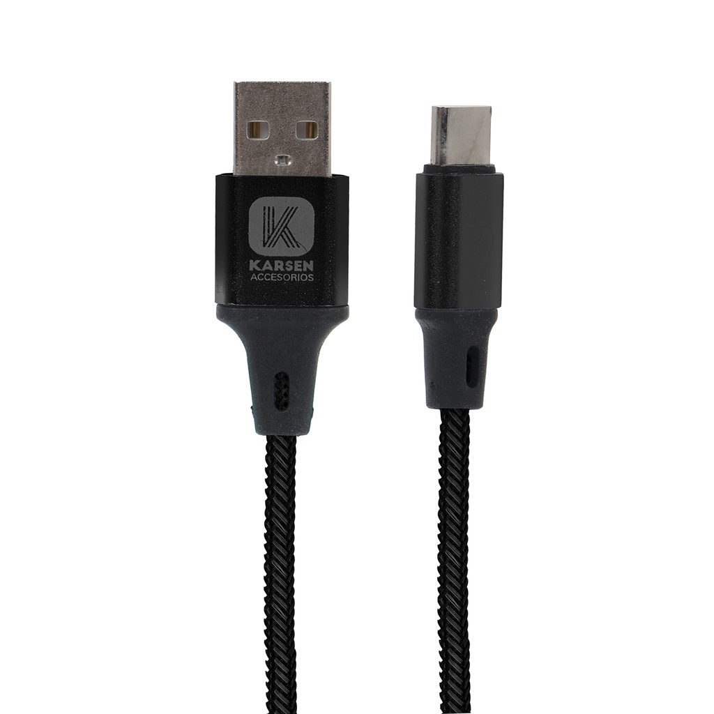 Cable datos C-203 1m Tipo C Negro