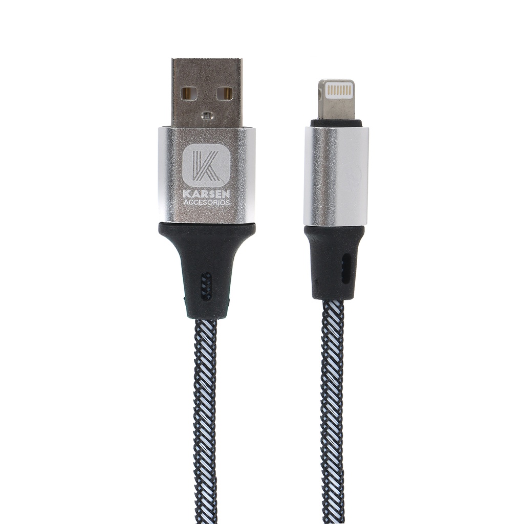 Cable datos C-203 1m Iphone Plateado