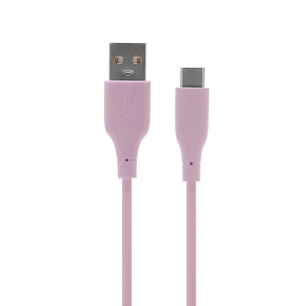 Cable datos C-103 1m Tipo C Rosa