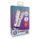 Cargador 12v Estruendo 3.1 Tipo C Plateado