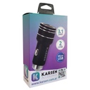 Cargador 12v Estruendo 3.1 Micro Usb Negro