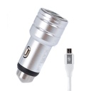 Cargador 12v Estruendo 3.1 Micro Usb Plateado
