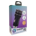 Cargador 12v Estruendo 3.1 Iphone Negro