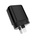 Cargador 220v 2501 25W Usb/Tipo C Negro