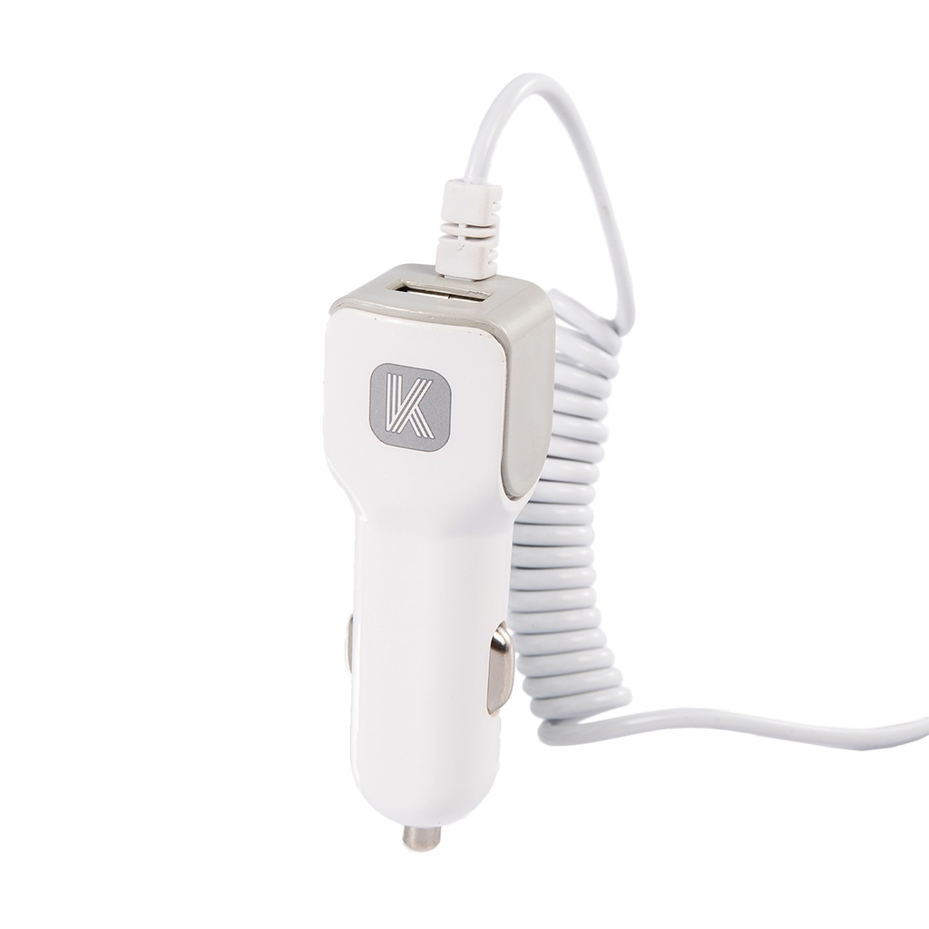 Cargador 12v Apolo 2.1 Micro Usb Blanco