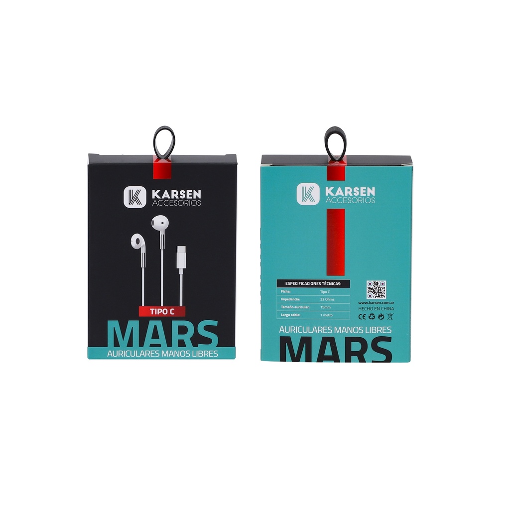 Auricular Ear Buds Mars Tipo C Blanco