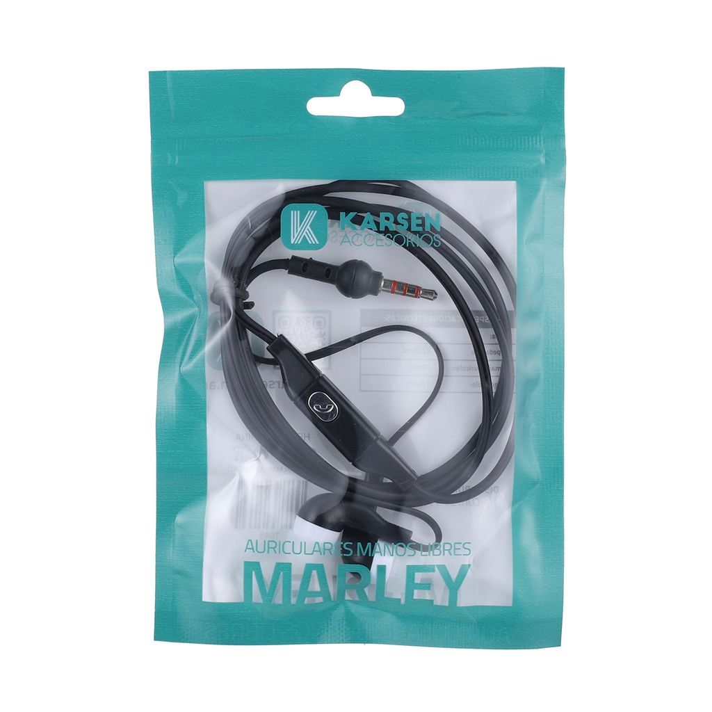 Auricular In Ear Marley Negro