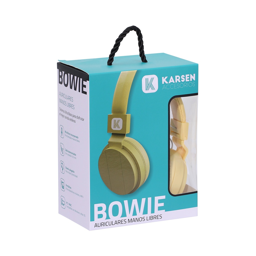 Auricular Vincha Bowie Amarillo