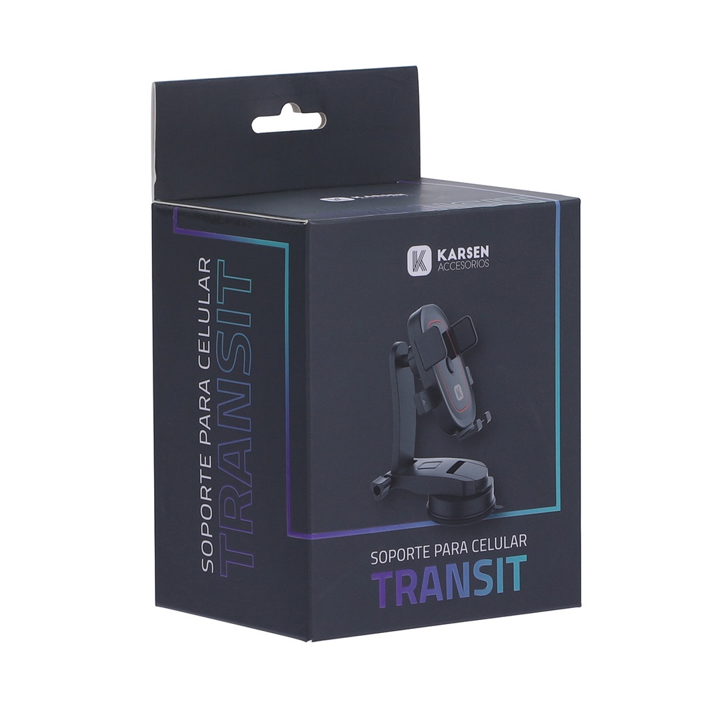 Soporte Transit C/ Ventosa P/ Vidrio Negro