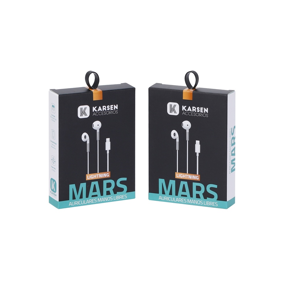 Auricular Ear Buds Mars Iphone Blanco