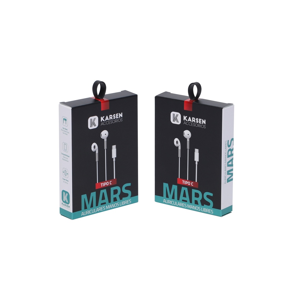 Auricular Ear Buds Mars Tipo C Blanco