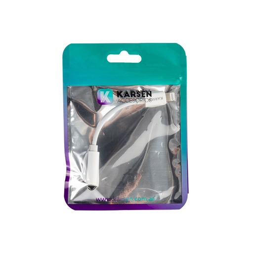 [1000] Adaptador Iphone a 3.5 Hembra Blanco