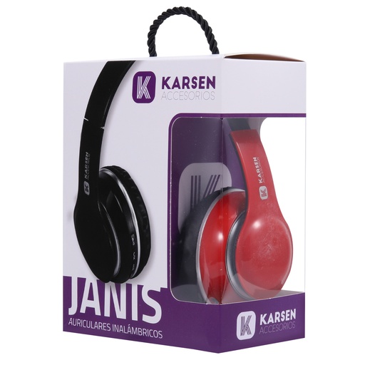 [1015] Auricular BT Vincha Janis Rojo