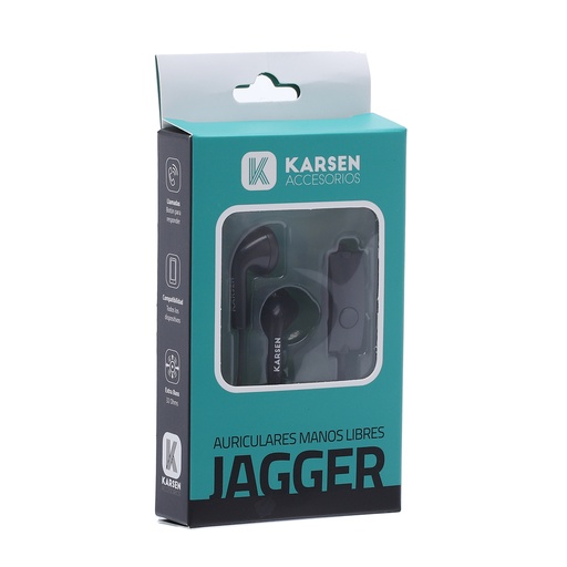 [1037] Auricular In Ear Jagger Negro