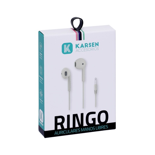 [1338] Auricular Ear Buds Ringo Blanco