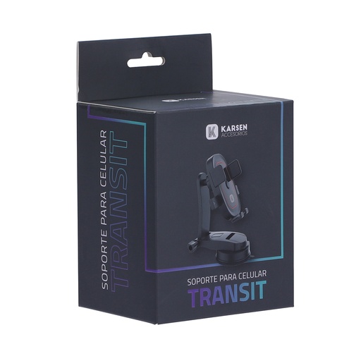 [1364] Soporte Transit C/ Ventosa P/ Vidrio Negro