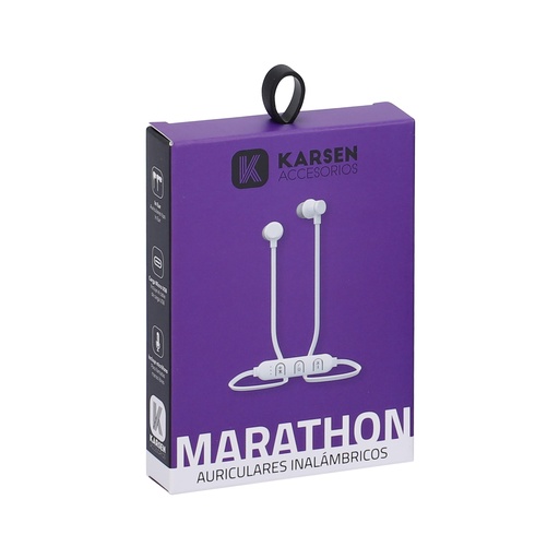 [1480] Auricular BT Deportivo In Ear Marathon Blanco