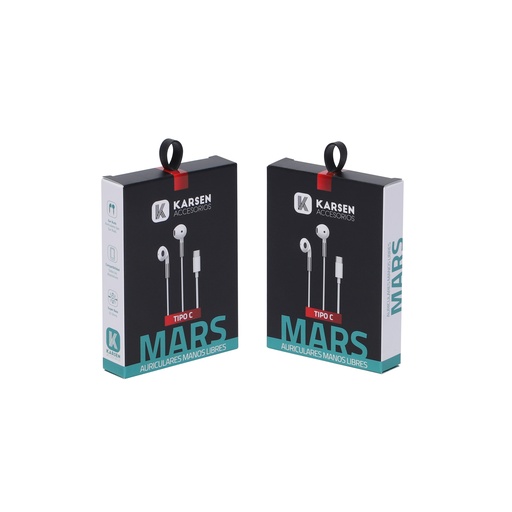 [1491] Auricular Ear Buds Mars Tipo C Blanco
