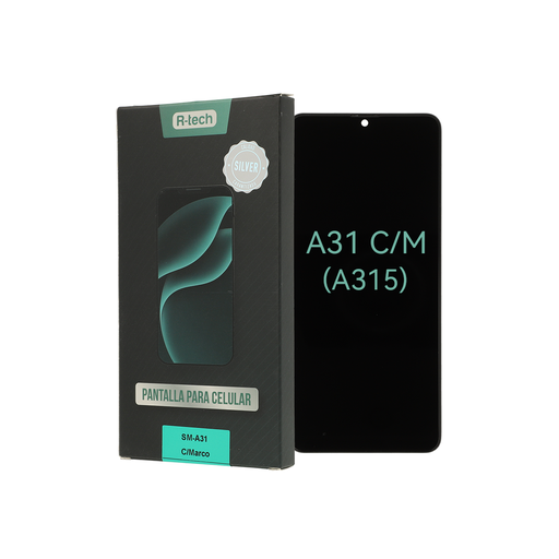 [RT0040] MODULO SAMSUNG A31 C/ MARCO CALIDAD SILVER - R-TECH